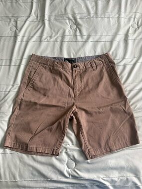 Blue Crown Slim Chino Shorts | Khaki Brown Size 34